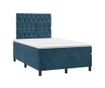 Пружинен легло с матрак и LED, синьо, 120x200 см, кадифе thumbnail 3