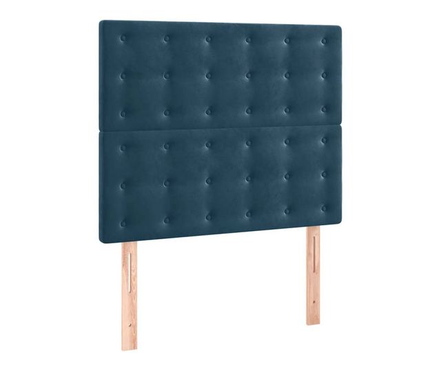 Рамка за легло с матрак и LED, синя, 120x200 см, кадифе