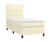 Легло с пружини, матрак и LED, кремаво, 100x200 см, еко кожа thumbnail 3