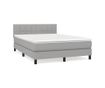 Боксспринг легло с матрак, светло сиво, 140x190 см, текстил thumbnail 2