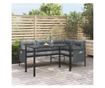 Комплект градински мебели, 2 части, антрацит, стомана thumbnail 1
