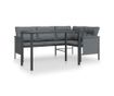 Комплект градински мебели, 2 части, антрацит, стомана thumbnail 2