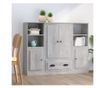 Високи шкафове, 3 бр., сив бетон, инженерна дървесина thumbnail 1