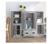 Високи шкафове, 3 бр., сив бетон, инженерна дървесина thumbnail 3