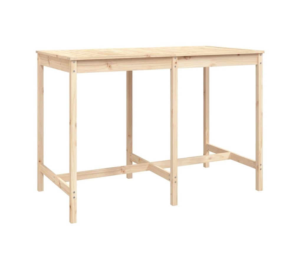 Градински бар сет, 7 части, масивна борова дървесина - 8