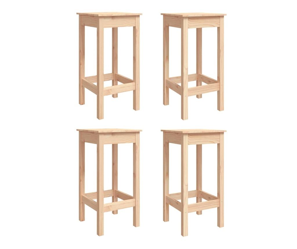 Vrtni barski garnitura, 5 kosov, masiven borovec - 6