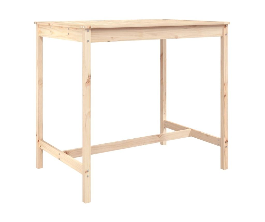 Vrtni barski garnitura, 5 kosov, masiven borovec - 8