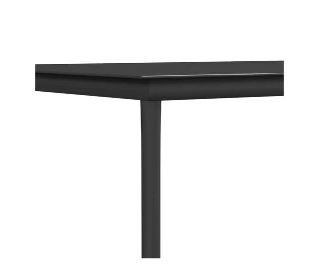 Градински комплект мебели, 7 части, Черен, Текстилен и Стоманен