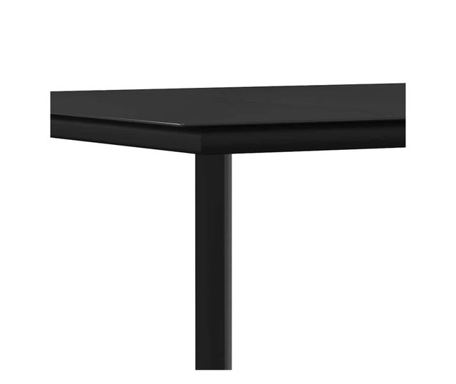 Градински комплект мебели, 7 части, Черен, Текстилен и Стоманен