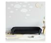 Детски диван, черен, 100x50x26 см, кадифе thumbnail 1