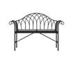 Градинска пейка за двама, черна, 128 см, стомана