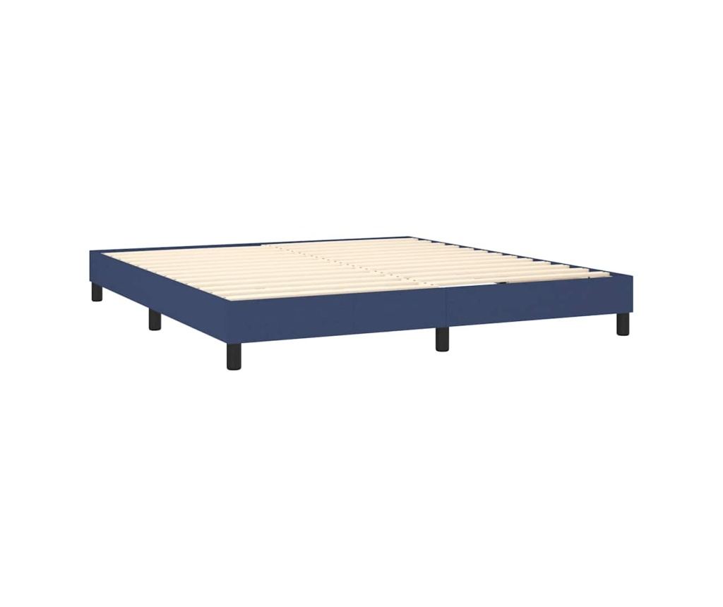 Boxspring krevet s madracem, plavi, 160x200cm, tkanina - 4