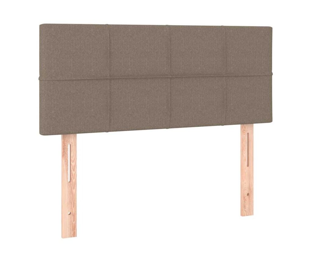 Боксспринг легло с матрак, таупе сиво, 90x190 см, текстил - 6