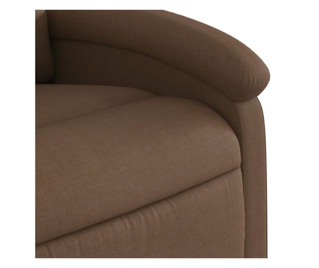 Електрически реклайнер фотьойл, кафяв, текстилна материя