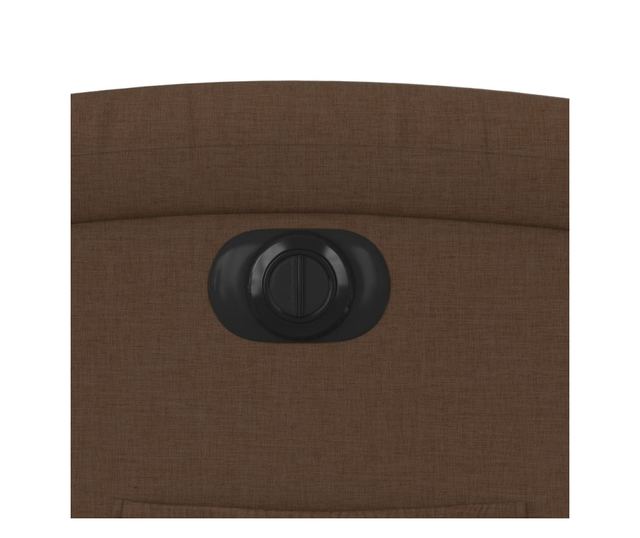 Електрически реклайнер фотьойл, кафяв, текстилна материя