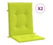 Градински възглавници за сядане, 2 бр., Ярко зелени, 100x50x3 см