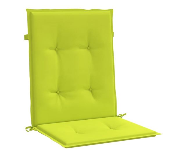 Градински възглавници за сядане, 2 бр., Ярко зелени, 100x50x3 см