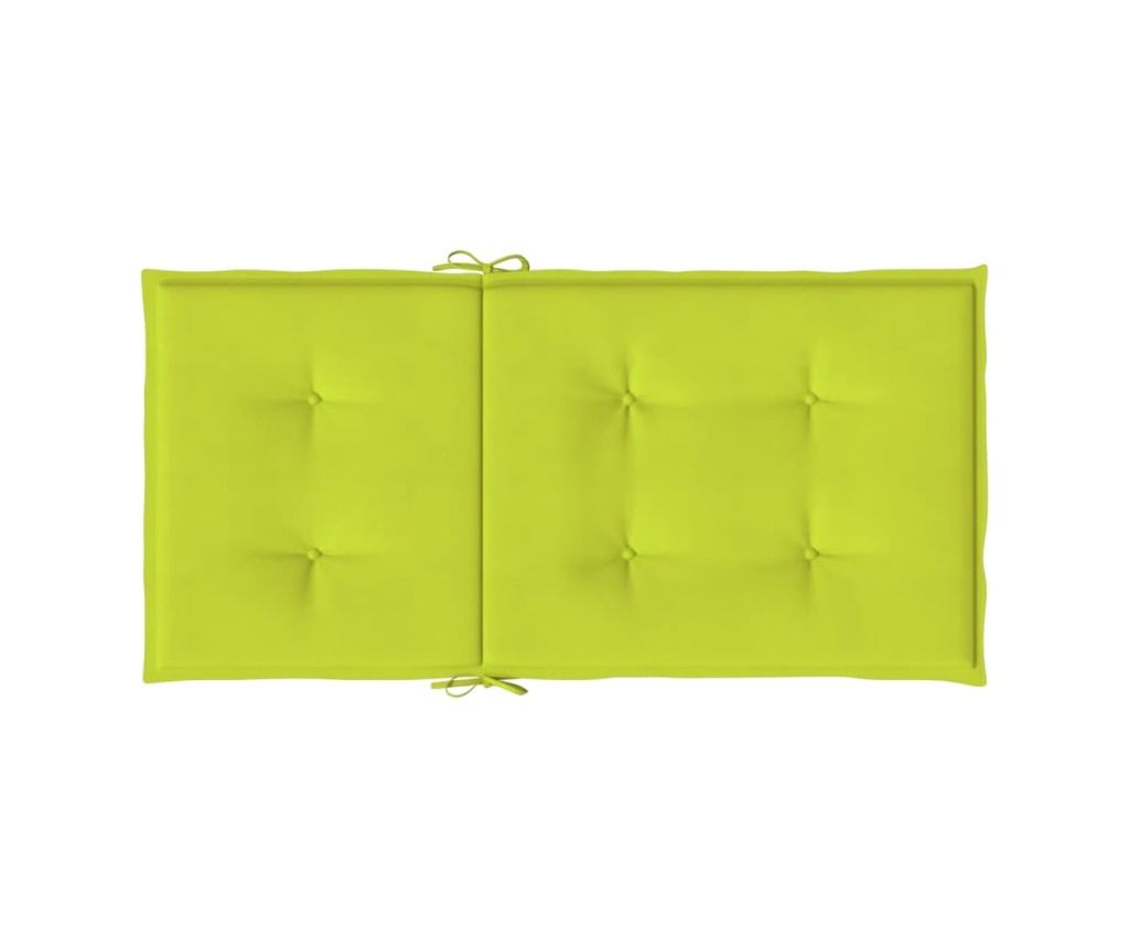 Poduszki na krzesło ogrodowe, 2 szt., Jasnozielone, 100x50x3 cm - 5