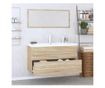 Мебел за баня, 3 части, Сонома дъб thumbnail 4