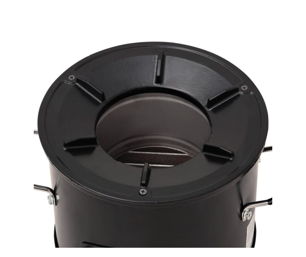 Къмпинг печка на дърва, черна, 36x26x22.5 см, метал - 8