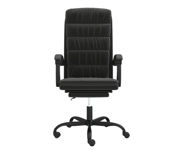 Регулируем офис стол, черен, кадифе