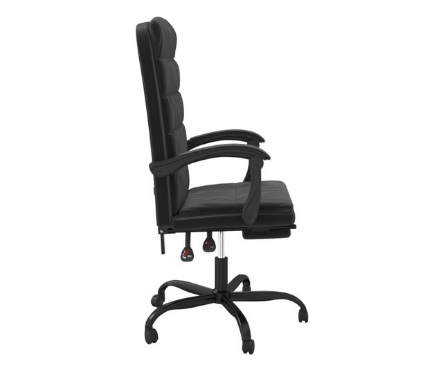 Регулируем офис стол, черен, кадифе