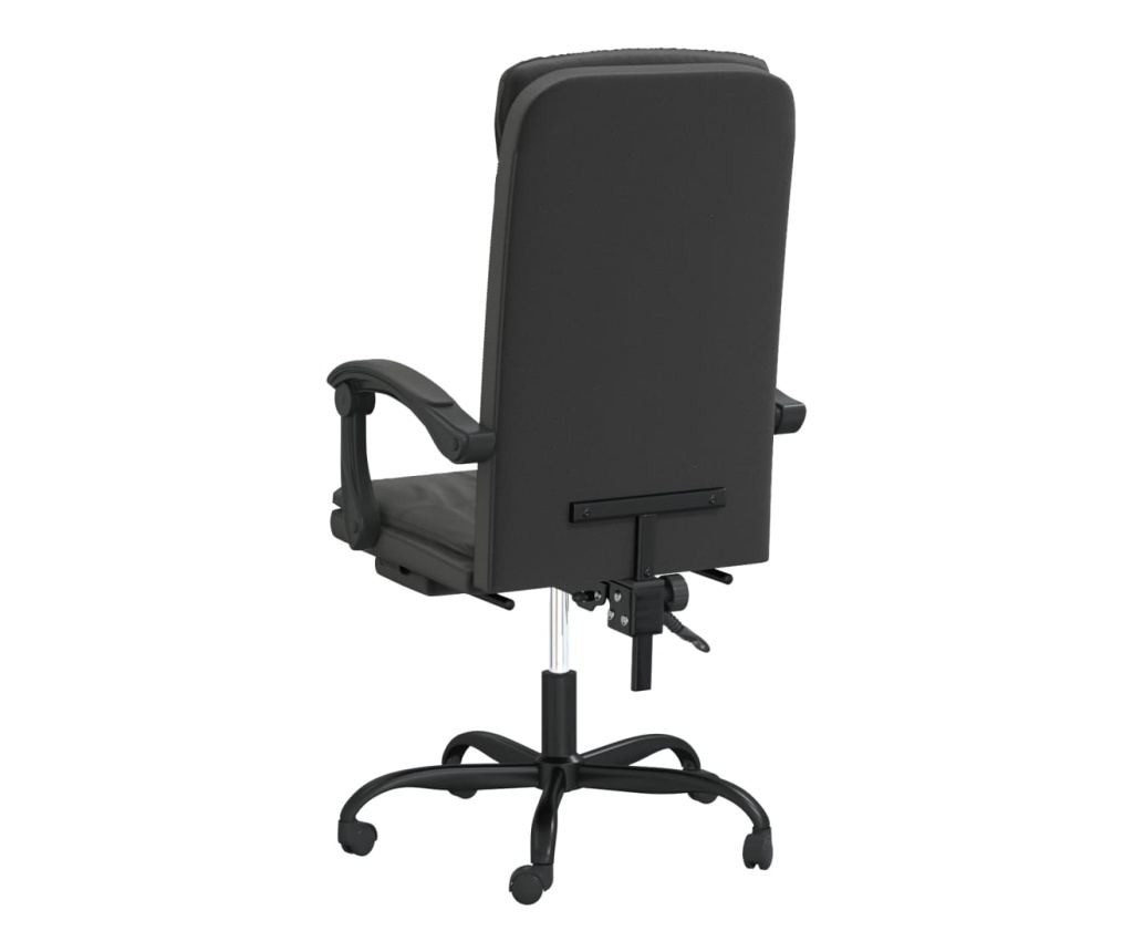 Obrotowe krzesło biurowe, czarne, aksamitne - 5