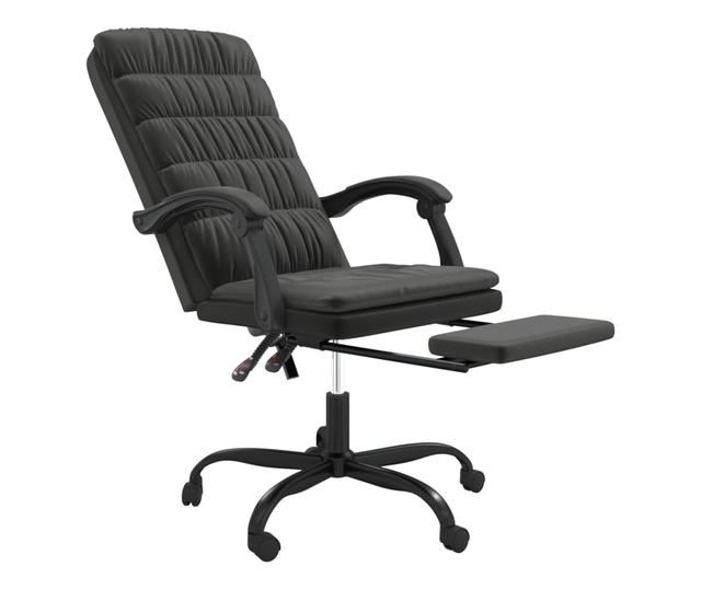 Регулируем офис стол, черен, кадифе