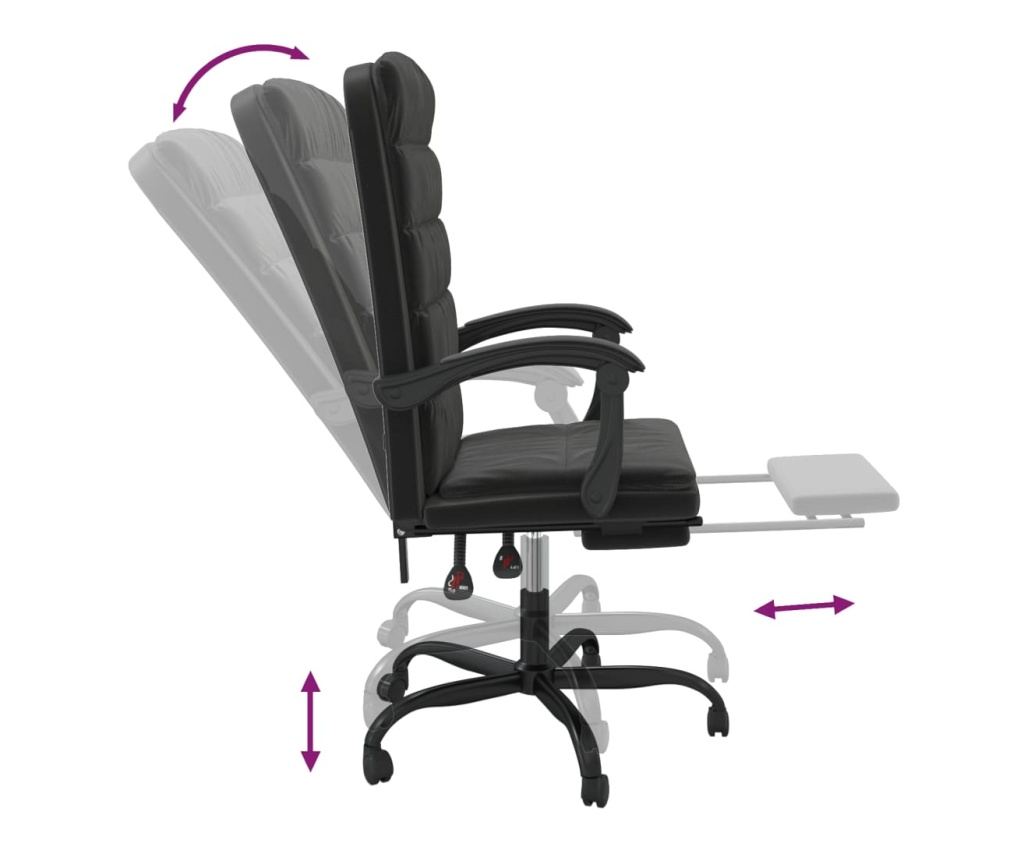 Obrotowe krzesło biurowe, czarne, aksamitne - 8