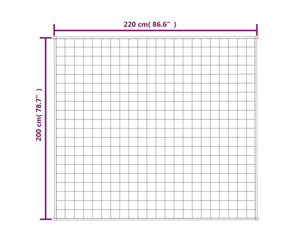 Утежечено одеяло, синьо, 200x220 см, 9 кг, текстил - 6