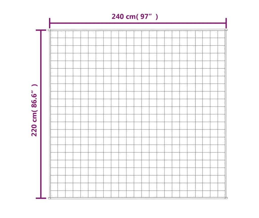 Терапевтично одеяло, Синьо, 220x240 см, 11 кг, Текстилен материал - 6