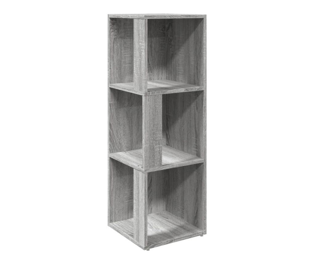 Ъглов шкаф, сонома сиво, 33x33x100 см, композитно дърво - 2
