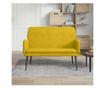 Диван, жълт, 108x79x79 см, кадифе thumbnail 1