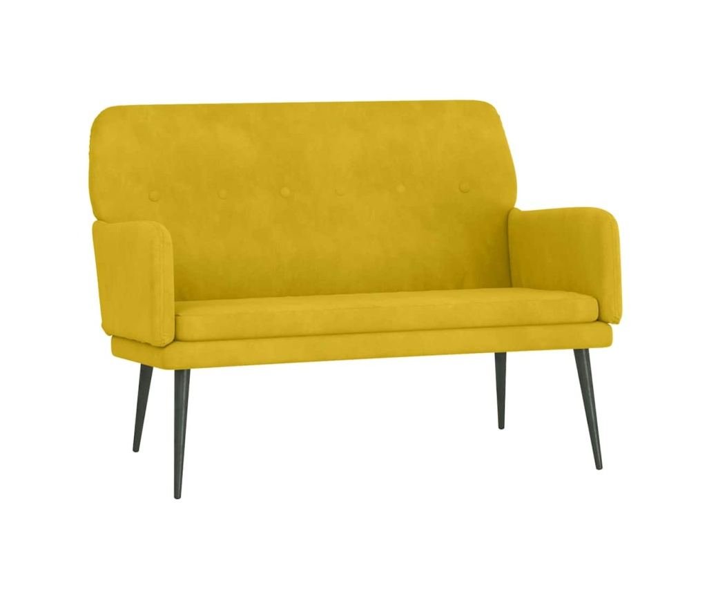Диван, жълт, 108x79x79 см, кадифе - 2
