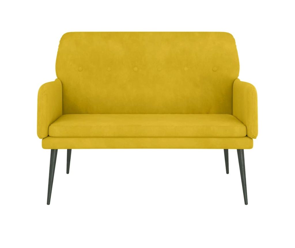 Диван, жълт, 108x79x79 см, кадифе - 3