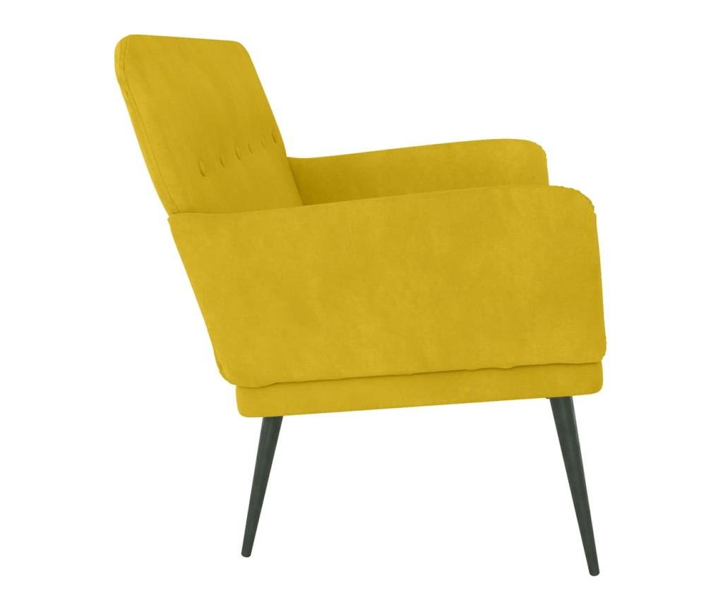 Диван, жълт, 108x79x79 см, кадифе - 4