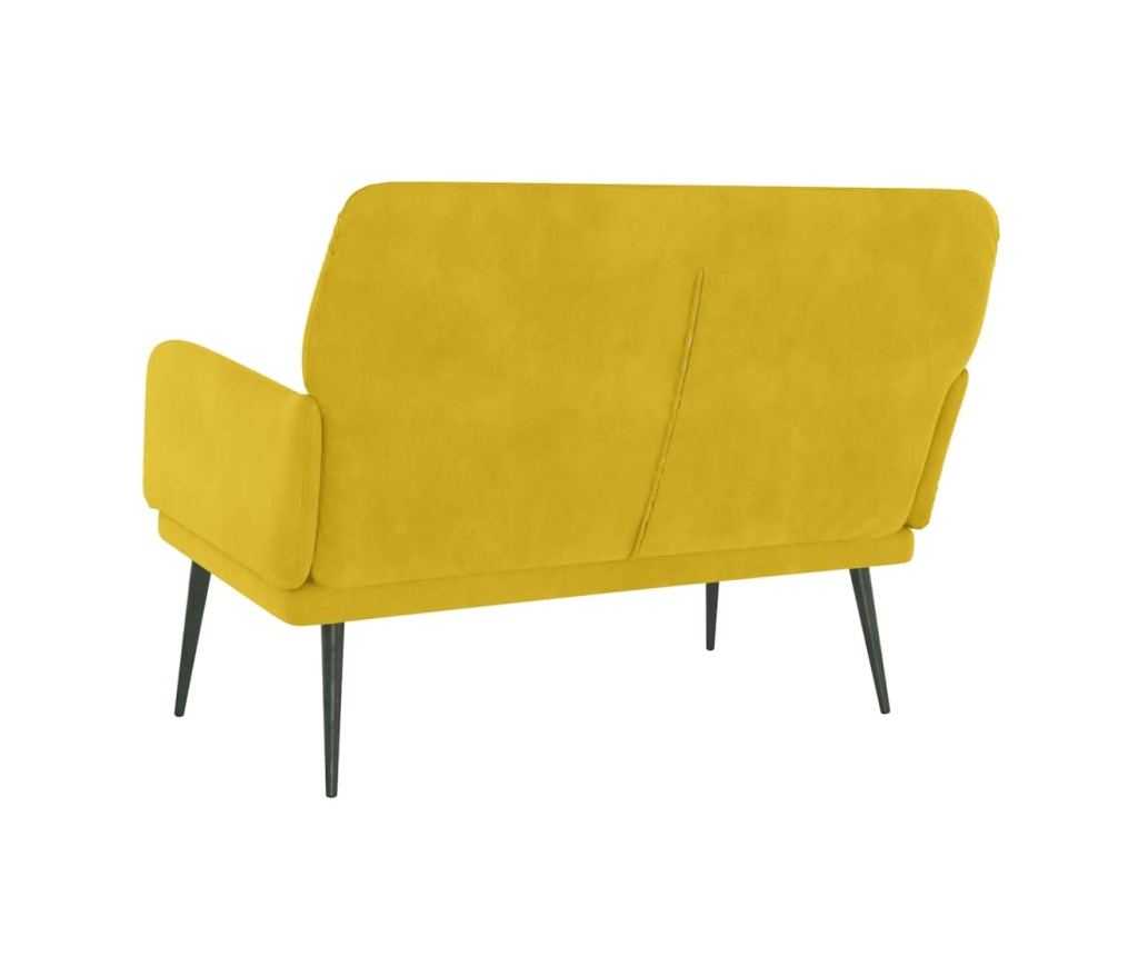 Диван, жълт, 108x79x79 см, кадифе - 5