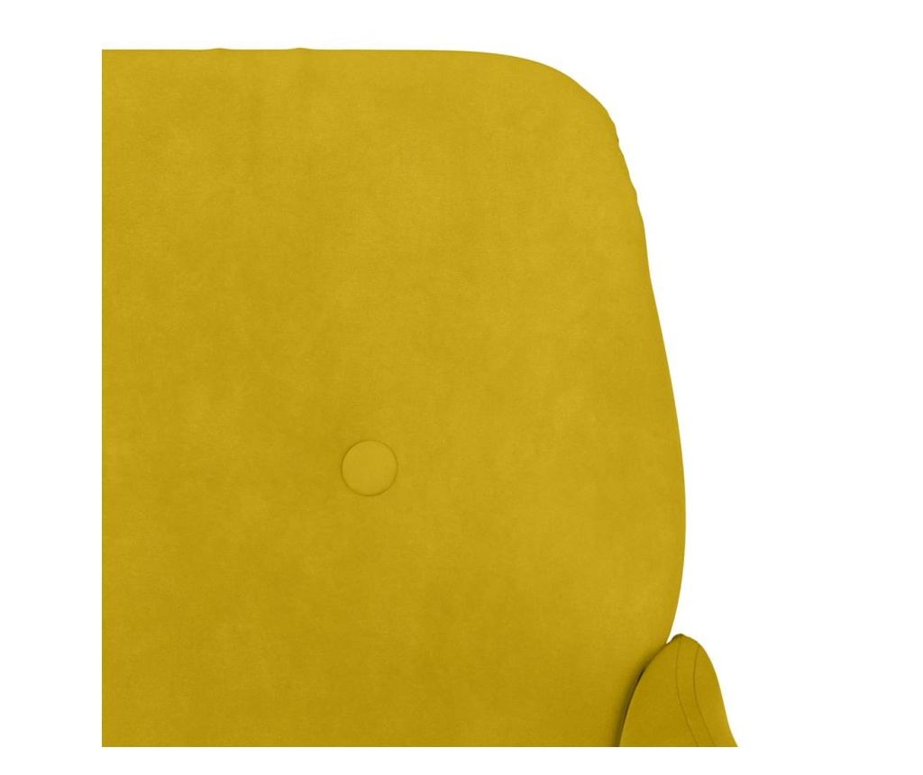 Диван, жълт, 108x79x79 см, кадифе - 6