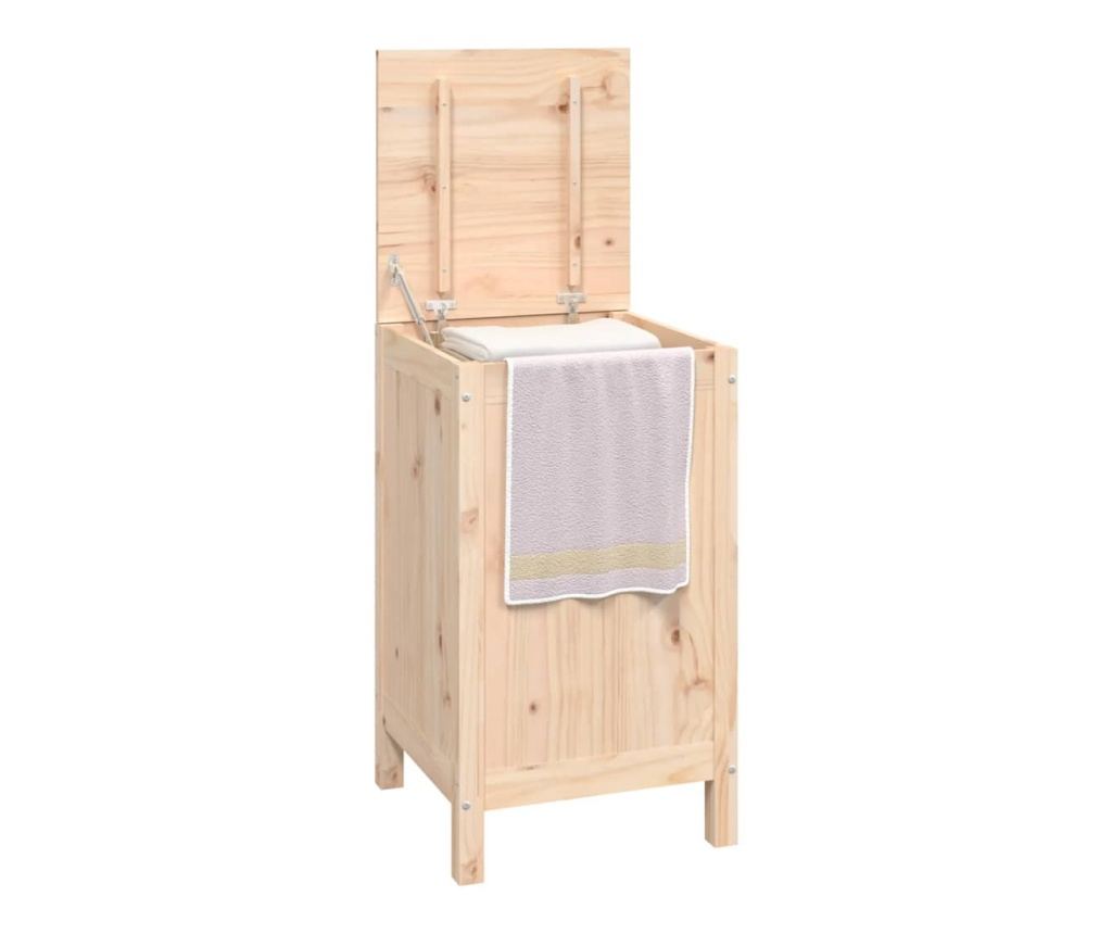 Laundry hamper, 44x44x76 cm, solid pine wood - 4