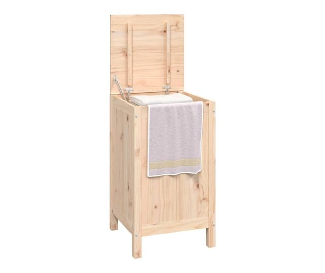 Шкаф за пране, 44x44x76 см, масивна борова дървесина