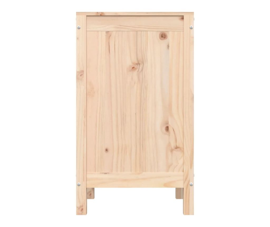 Laundry hamper, 44x44x76 cm, solid pine wood - 6