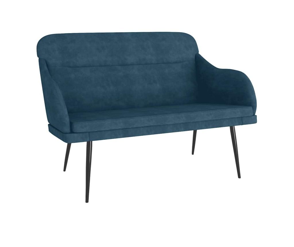 Диван, син, 110x76x80 см, кадифе - 2