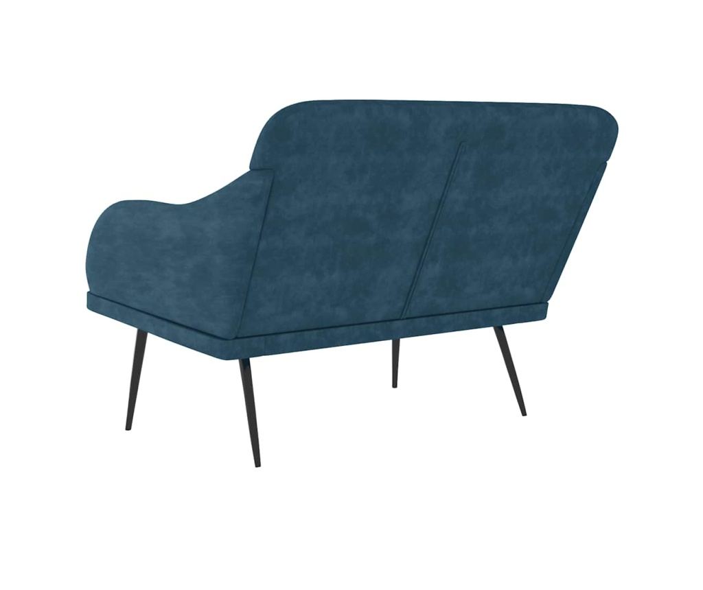 Диван, син, 110x76x80 см, кадифе - 5