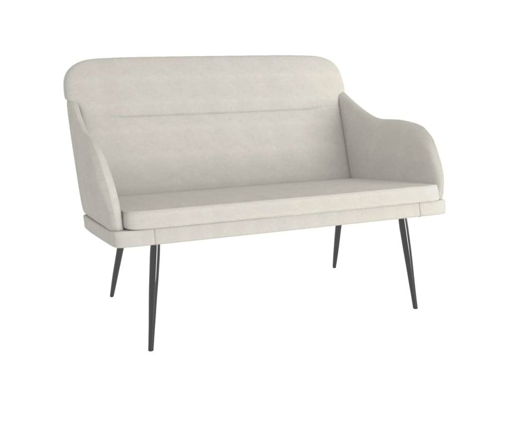 Sofa, krem, 110x76x80 cm, žamet - 2