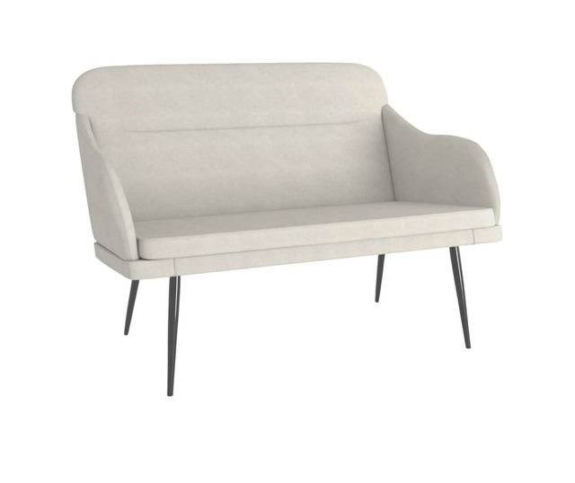 Диван, кремав, 110x76x80 см, кадифе