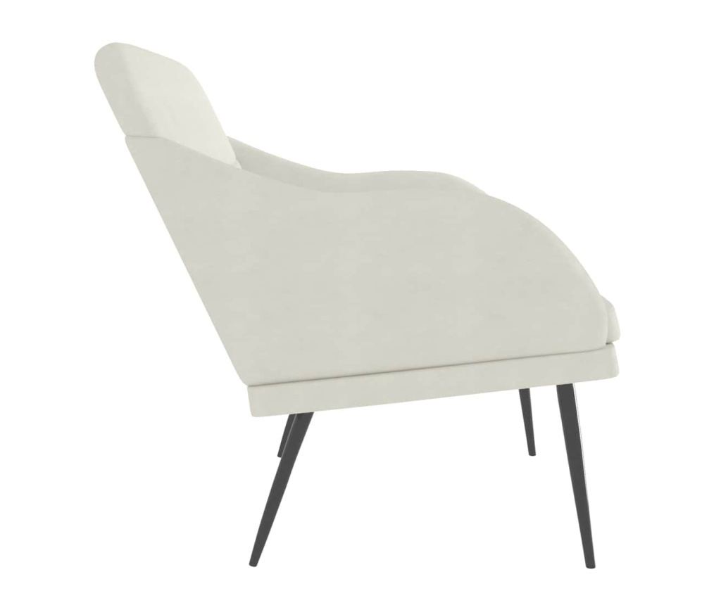 Sofa, krem, 110x76x80 cm, žamet - 4
