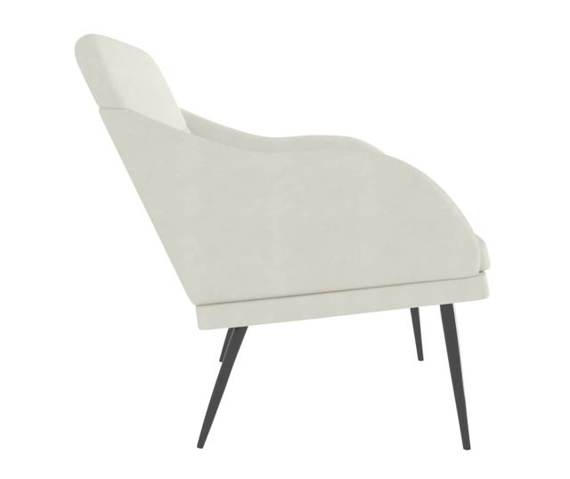 Диван, кремав, 110x76x80 см, кадифе