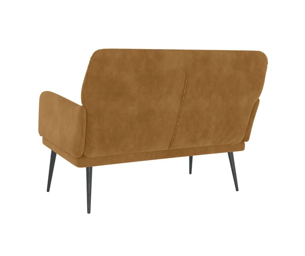 Пейка, кафява, 108x79x79 см, кадифе - 5