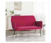 Диван, цвят вино, 108x79x79 см, кадифе thumbnail 1