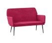 Диван, цвят вино, 108x79x79 см, кадифе thumbnail 2